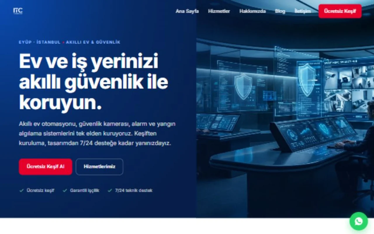 ITC Teknoloji web sitesinden ekran görüntüsü